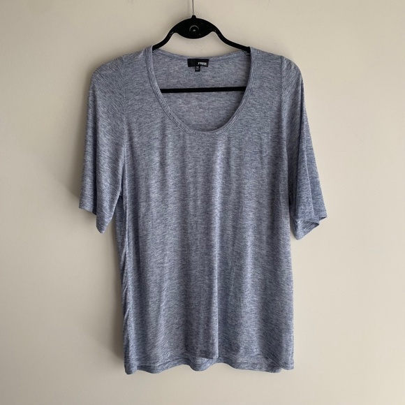 Aritzia Wilfred Free T-Shirt Heathered Oversized Marle Crew neck Short Sleeve XS - Picture 9 of 15